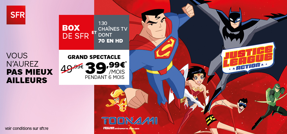 Offre Box Grand Spectacle à 39,99€ Profitez de plus de 130 chaines TV sur votre Box de SFR